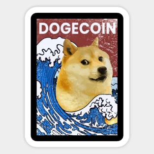 Wave dogecoin Sticker